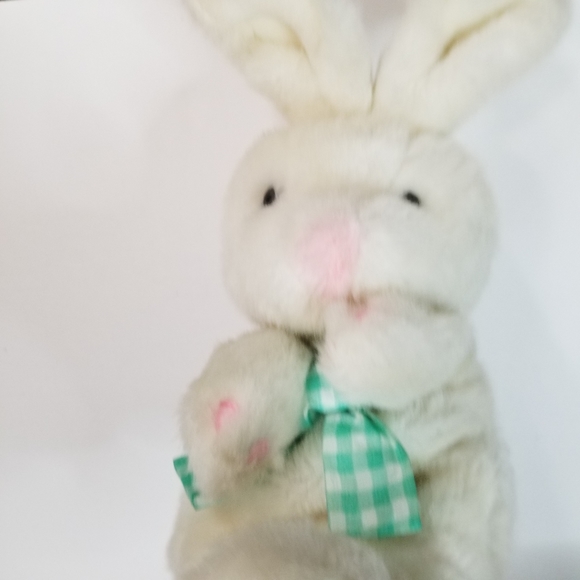 International‎ Silver White Bunny Rabbit Hand Puppet Stuffed Animal Vintage 1996 - Picture 6 of 13